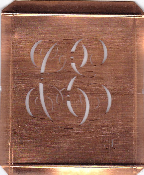 CE - Alte Monogramm Schablone zum Sticken und vieles mehr