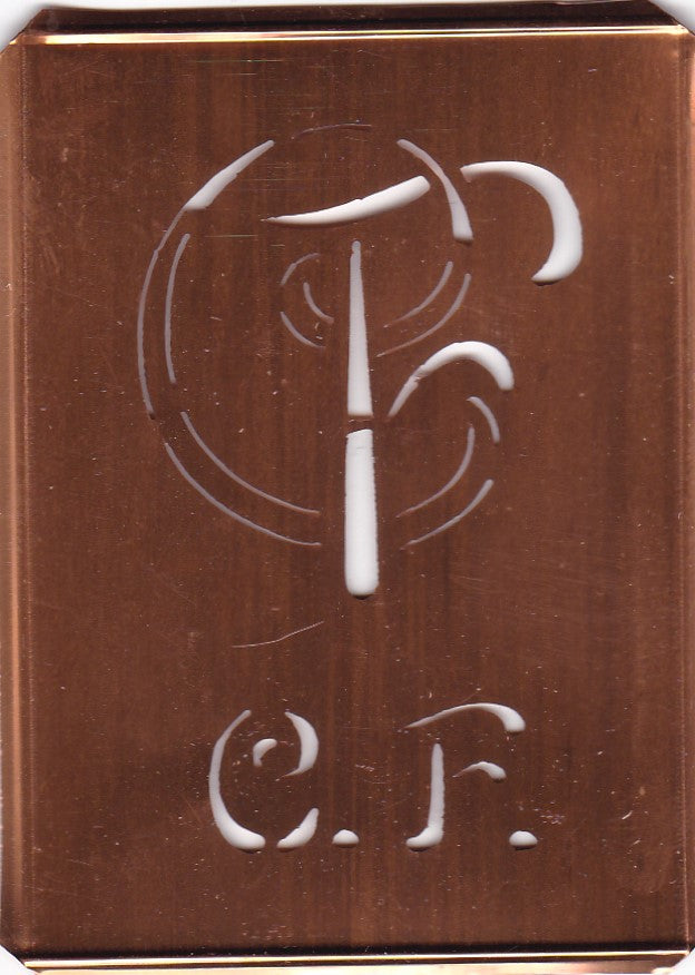 CF - Stickschablone für 2 verschiedene Monogramme
