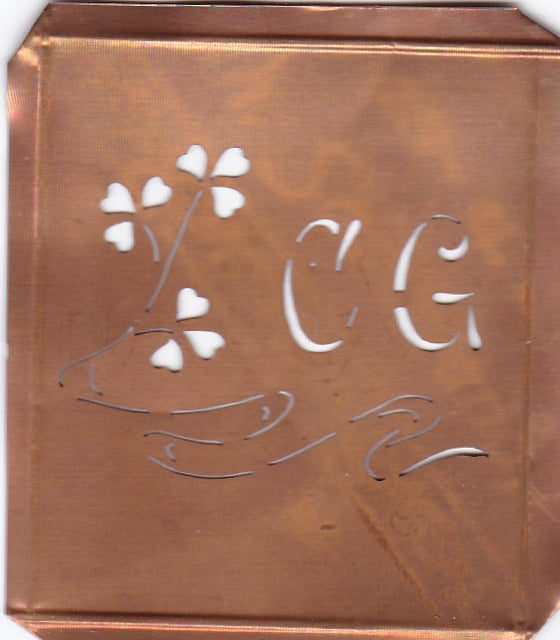 CG - Außergewöhnliche alte Monogrammschablone