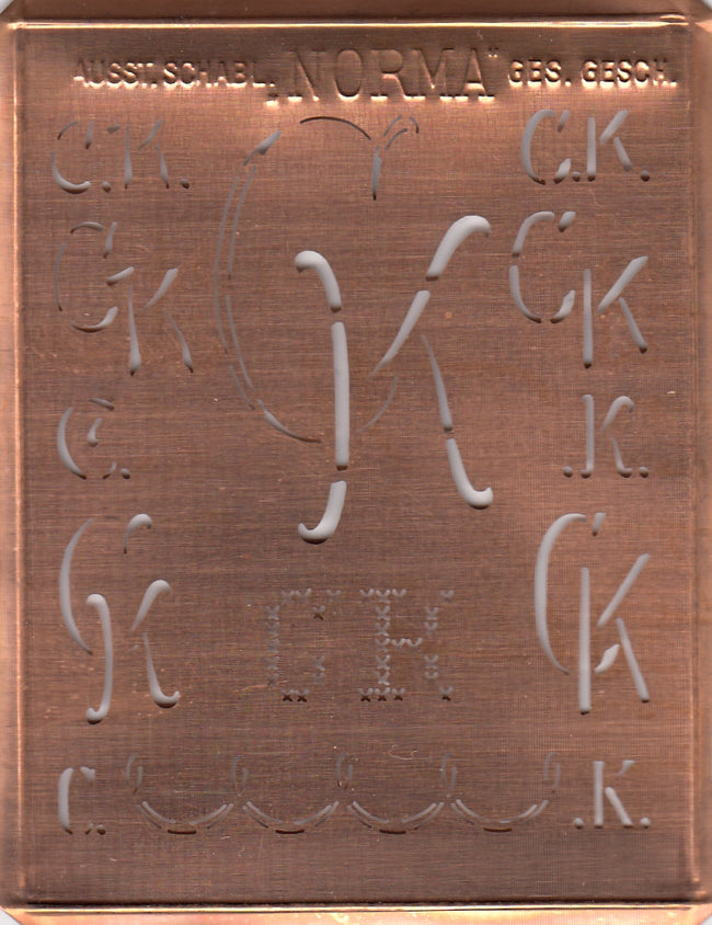 CK - Hübsche alte Monogrammschablone