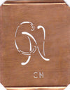 CN - 90 Jahre alte Stickschablone für hübsche Handarbeits Monogramme
