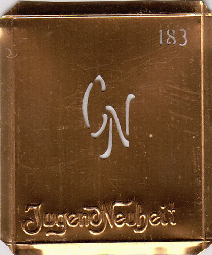 CN - Kleine interessante Monogramm Schablone
