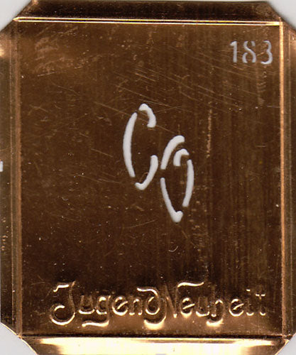 CO - Kleine interessante Monogramm Schablone