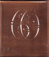 CO - Alte verschlungene Monogramm Stick Schablone