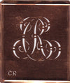 CR - Alte verschlungene Monogramm Stick Schablone