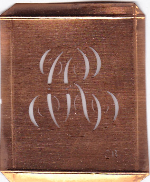 CR - Alte Monogramm Schablone zum Sticken und vieles mehr