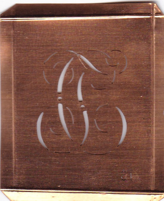 CT - Alte Monogramm Schablone zum Sticken und vieles mehr