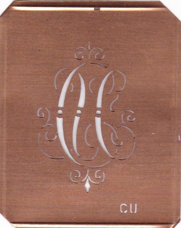 CU - Alte, verschlungene Monogrammschablone