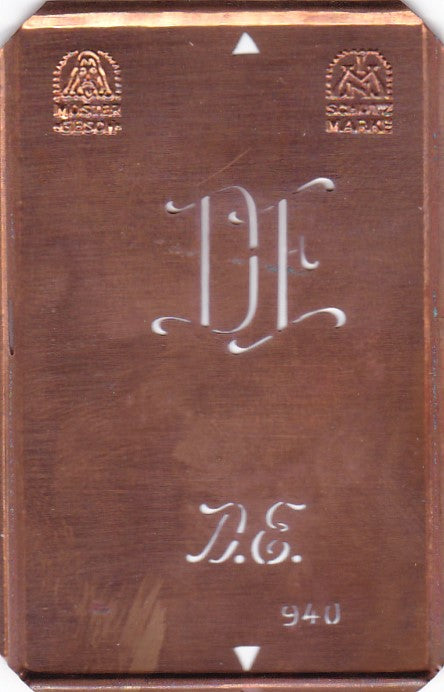 DE - Alte Monogramm Schablone nicht nur zum Sticken