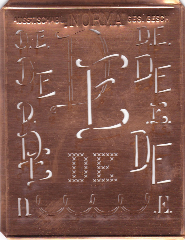 DE - Hübsche alte Monogrammschablone