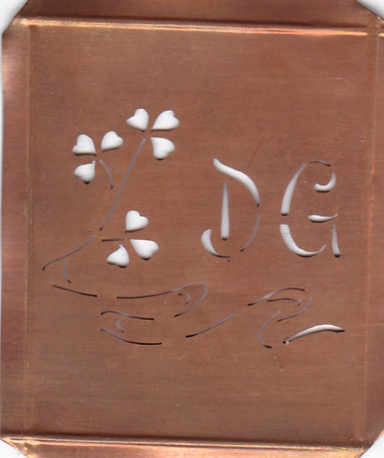DG - Außergewöhnliche alte Monogrammschablone