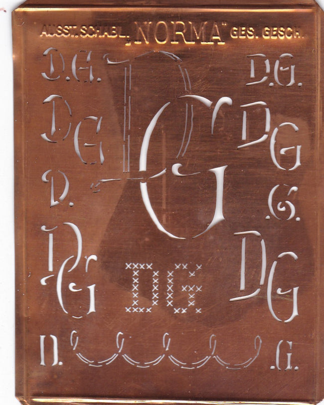 DG2 - Hübsche alte Monogrammschablone