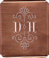 DH - Besonders hübsche alte Monogrammschablone