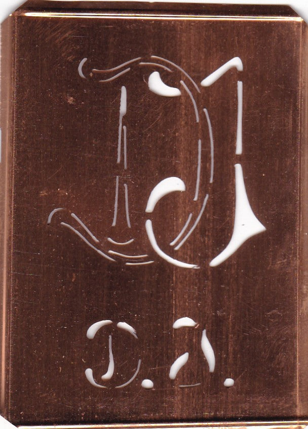 DJ - Stickschablone für 2 verschiedene Monogramme