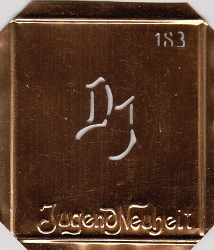 DJ - Kleine interessante Monogramm Schablone