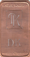 DK - Alte Jugendstil Stickschablone - Medaillon-Design