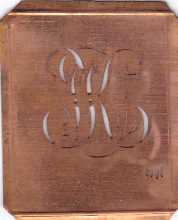 DK - Alte Monogramm Schablone zum Sticken und vieles mehr