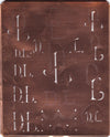DL - Große attraktive Kupferschablone mit vielen Monogrammen