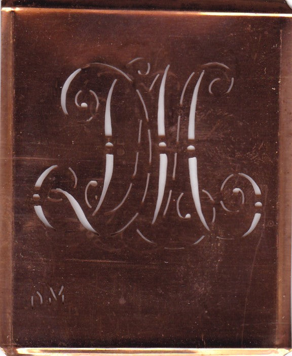 DM - Alte verschlungene Monogramm Stick Schablone