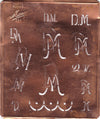 www.knopfparadies.de - DM - Antike Stickschablone aus Kupferblech
