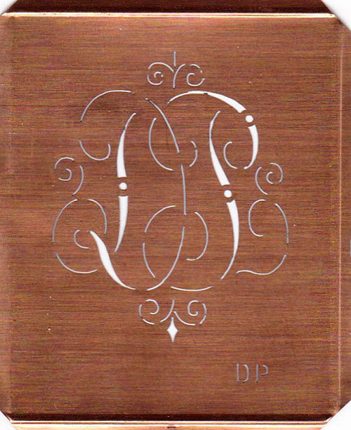 DP - Alte, verschlungene Monogrammschablone