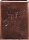 DP - Seltene Stickvorlage - Uralte Wäscheschablone mit Wappen - Medaillon