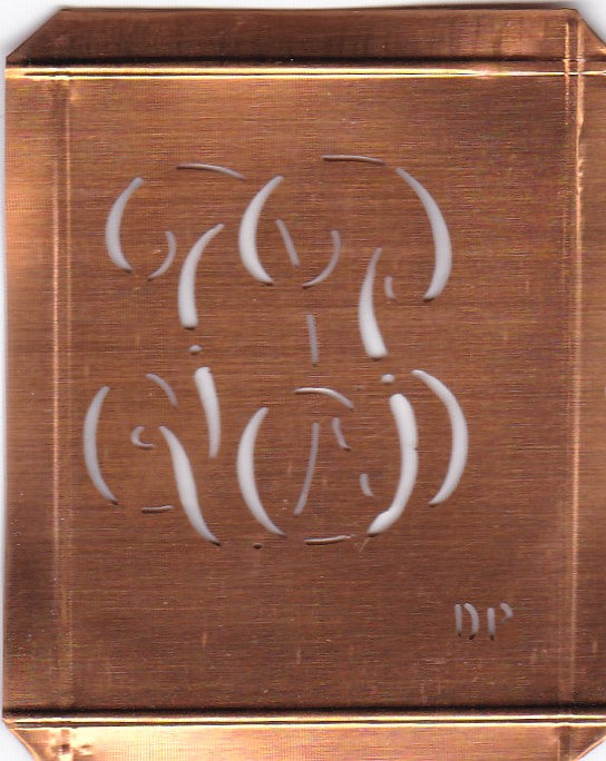 DP - Alte Monogramm Schablone zum Sticken und vieles mehr