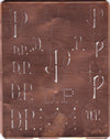 DP - Große attraktive Kupferschablone mit vielen Monogrammen