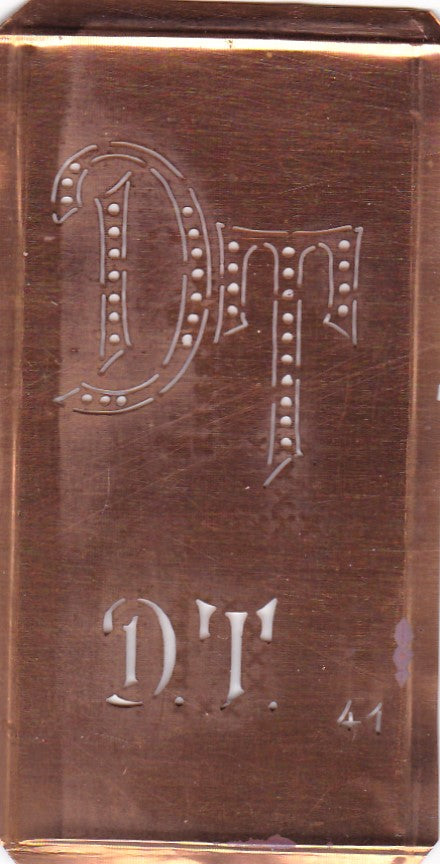 DT - Hübsche alte Monogrammschablone