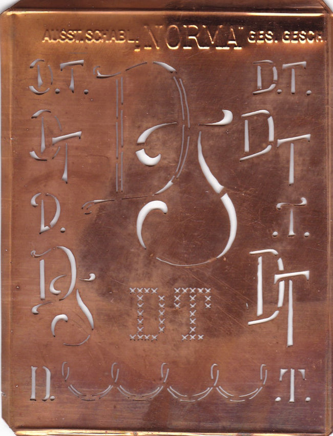 DT2 - Hübsche alte Monogrammschablone