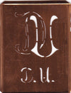 DU - Stickschablone für 2 verschiedene Monogramme