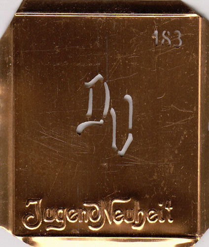 DV - Kleine interessante Monogramm Schablone