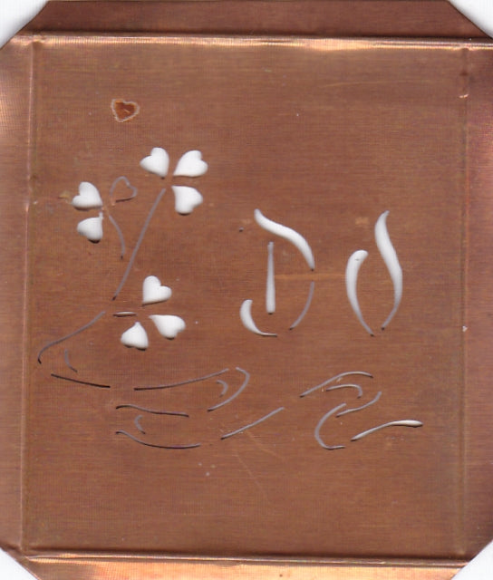 DV - Außergewöhnliche alte Monogrammschablone