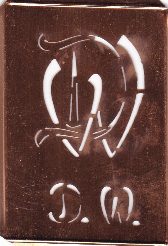 DW - Stickschablone für 2 verschiedene Monogramme