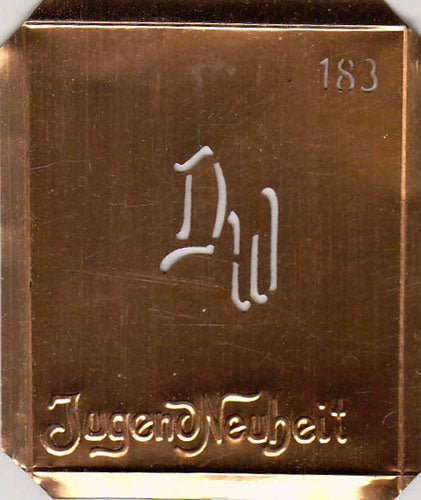 DW - Kleine interessante Monogramm Schablone