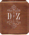 DZ - Besonders hübsche alte Monogrammschablone