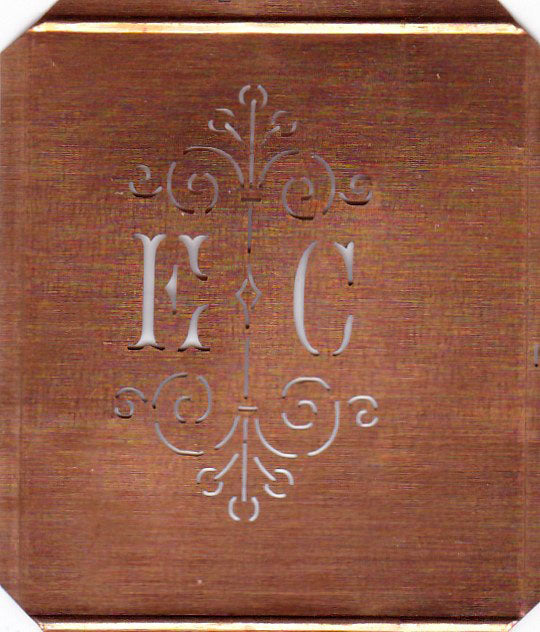 EC - Besonders hübsche alte Monogrammschablone