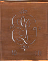 ED - Alte Monogrammschablone aus Kupfer