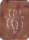 EE - Alte Monogramm Schablone mit Schnörkeln