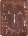 EE - Große attraktive Kupferschablone mit vielen Monogrammen