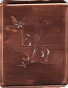 EH - Hübsche, verspielte Monogramm Schablone Blumenumrandung