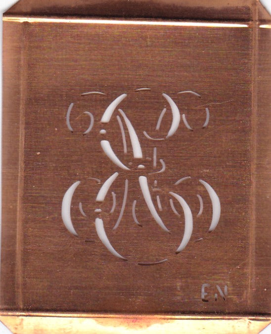 EN- Alte Monogramm Schablone zum Sticken und vieles mehr