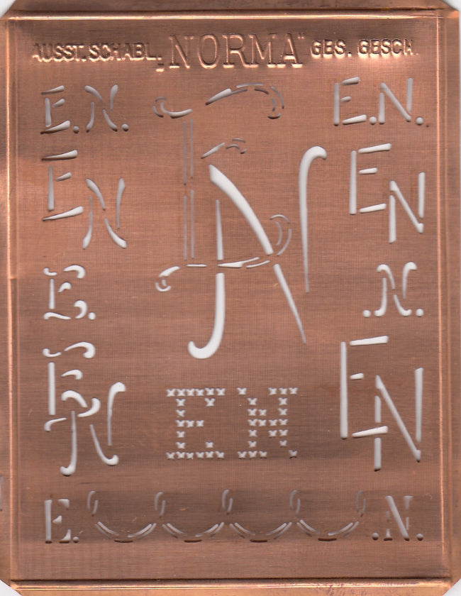 GF - Hübsche alte Monogrammschablone