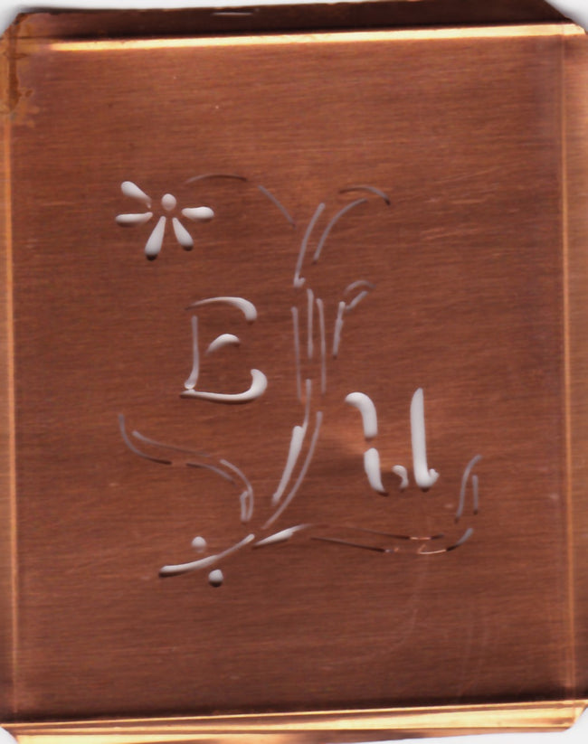 EU - Hübsche, verspielte Monogramm Schablone Blumenumrandung
