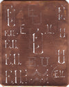 EU - Große attraktive Kupferschablone mit vielen Monogrammen