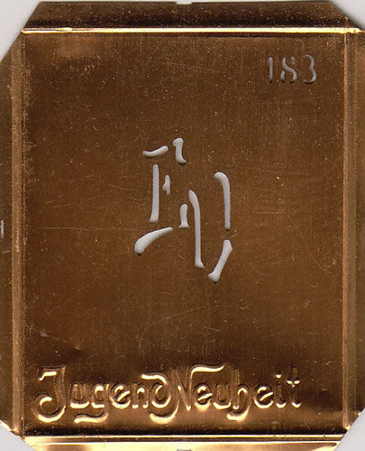 EV - Kleine interessante Monogramm Schablone