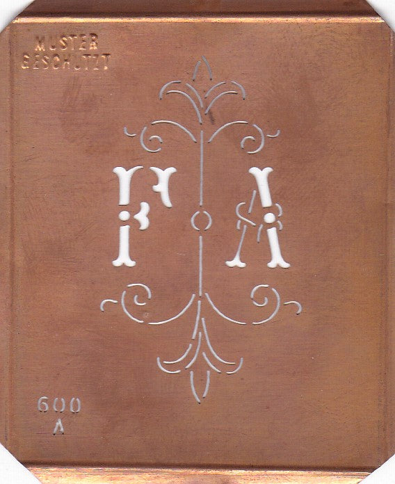 FA - Attraktive nostalgische Aussteuer-Schablone