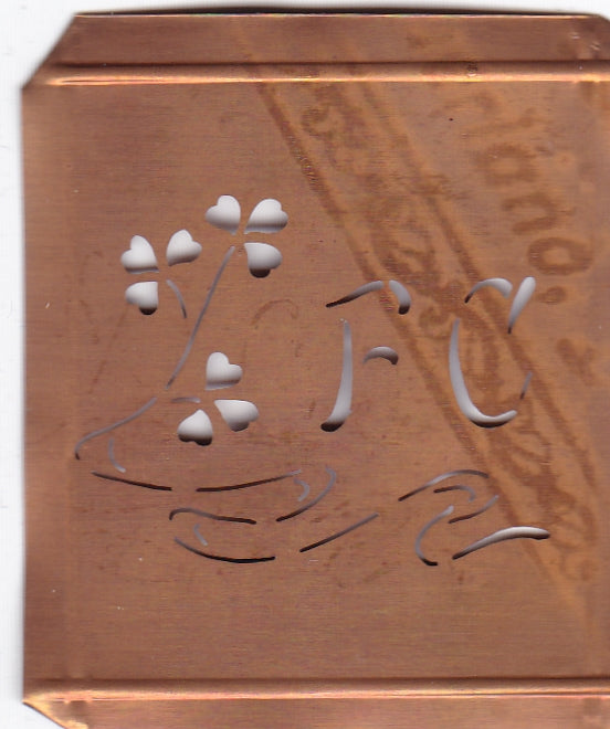 FC - Außergewöhnliche alte Monogrammschablone