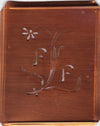 FF - Hübsche, verspielte Monogramm Schablone Blumenumrandung