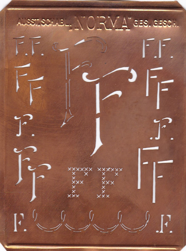FF - Hübsche alte Monogrammschablone